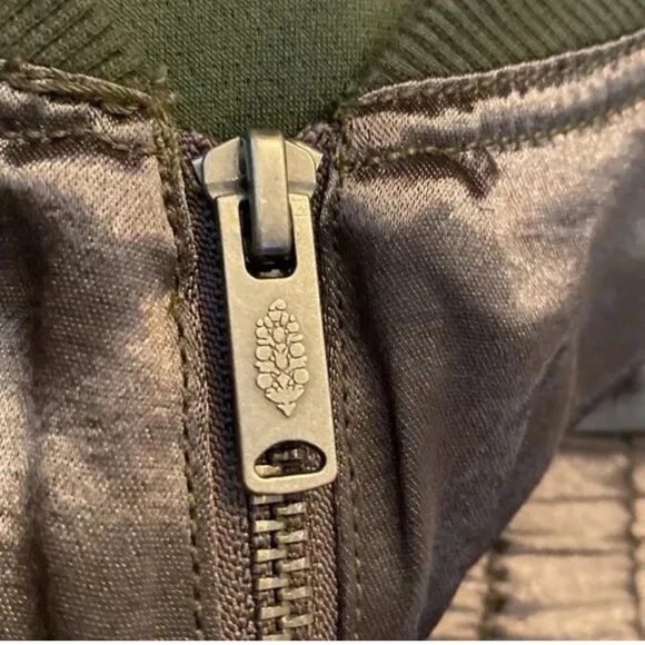 Free People | Satin Green Bomber Jacket NWT! - Picture 3 of 11